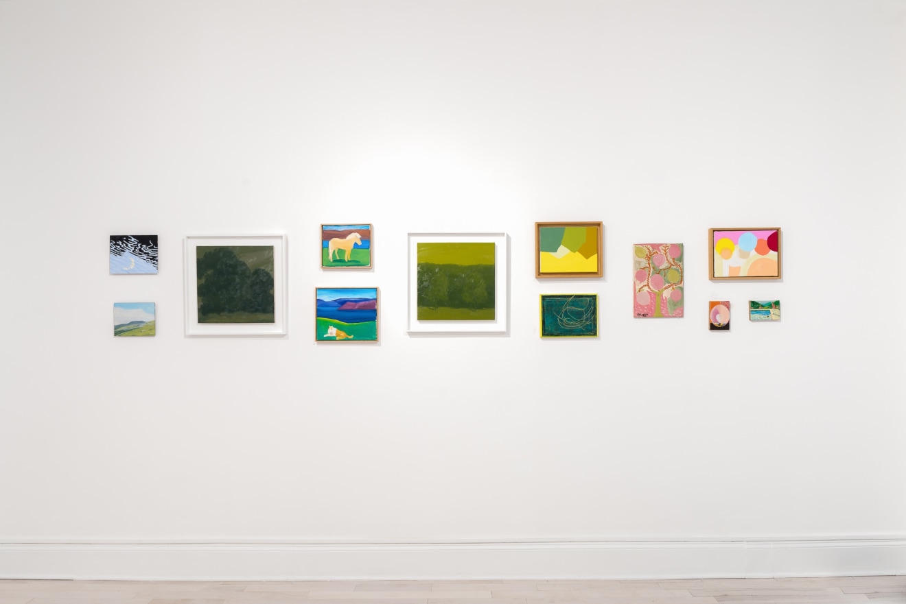 Installation view of Small Paintings at Venus Over Manhattan New York in 2022