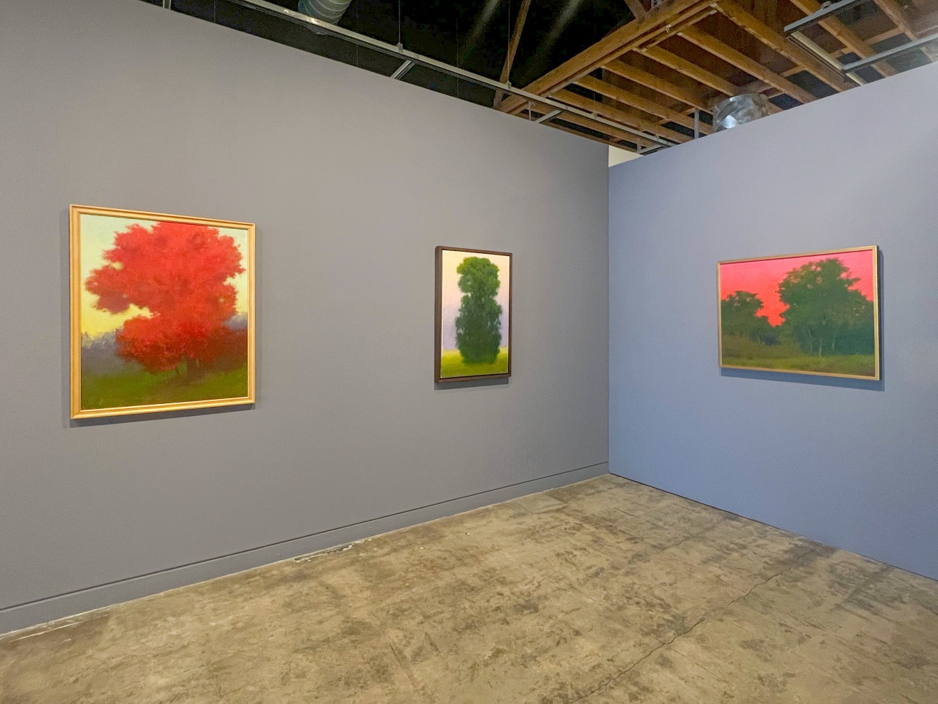 Installation view of Richard Mayhew: Inner Terrain, Sonoma Valley Museum of Art, 2023.