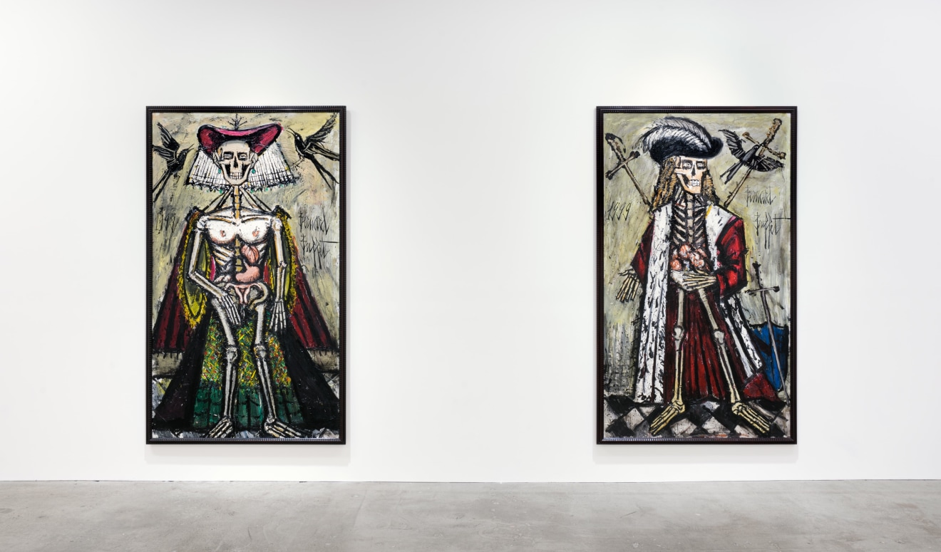 Installation view of Bernard Buffet: Paintings from 1956 to 1999, New York, Venus Over Manhattan, 2017