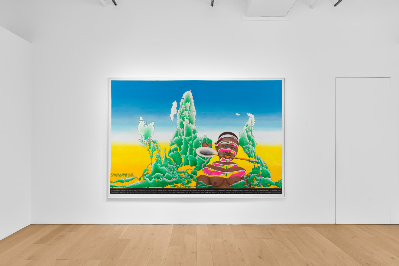 Installation view of Ch&eacute;ri Samba at Venus Over Manhattan, New York