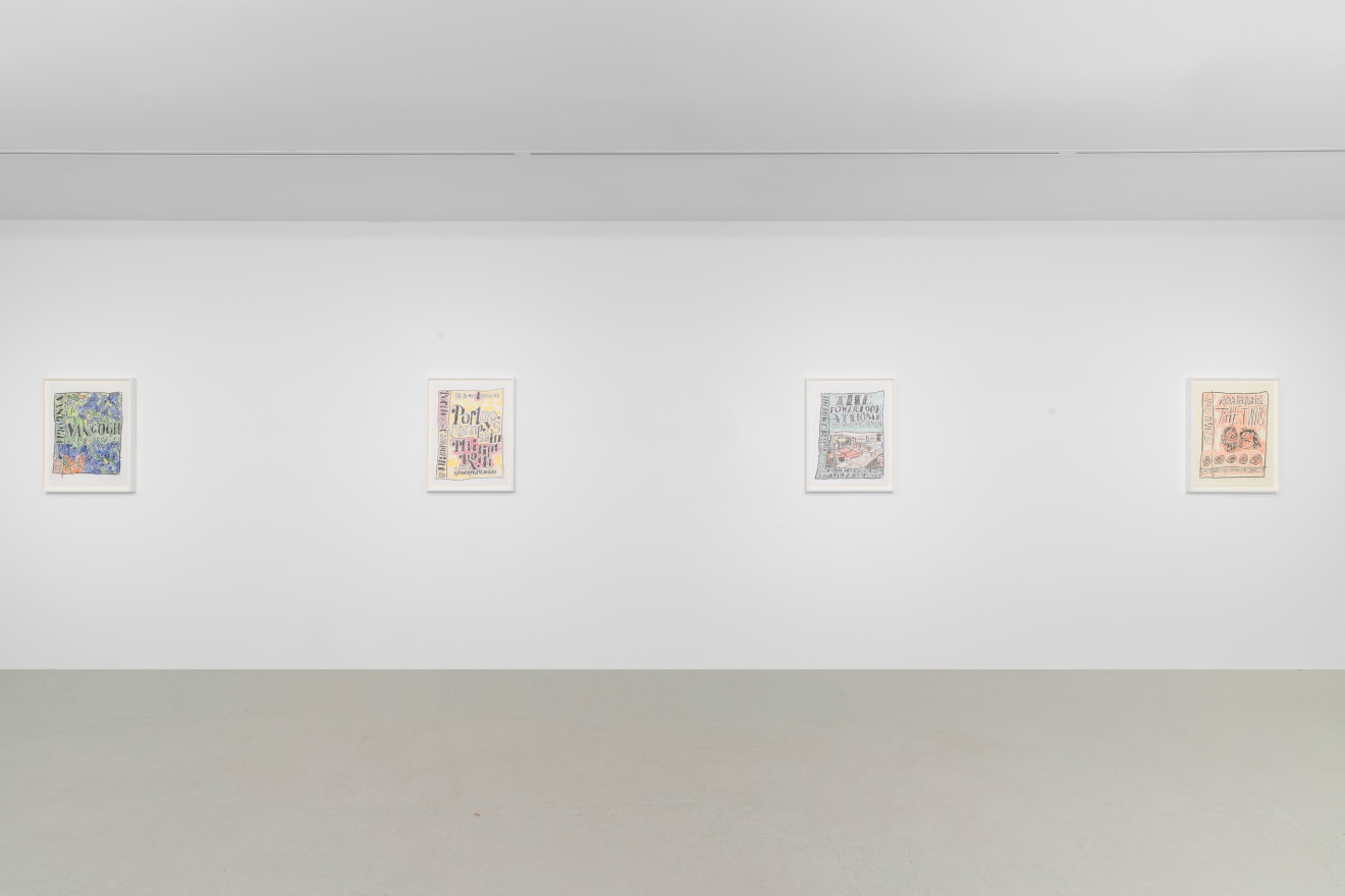 Installation view of &ldquo;Al Freeman: Covers (Drawings 2023-2024),&rdquo; Venus Over Manhattan, New York, 2024