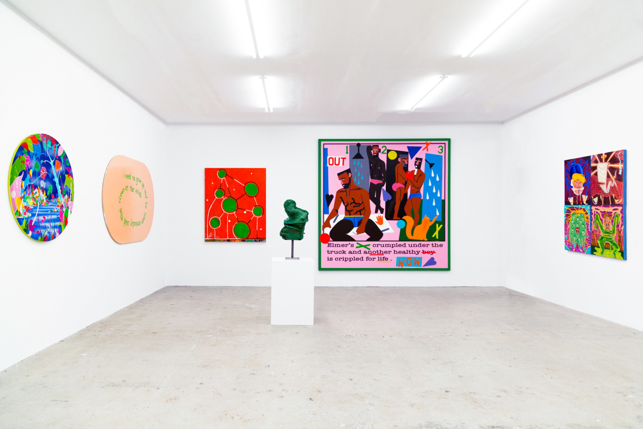 Installation view of Out of Control, curated by Peter and Sally Saul, New York, Venus Over Manhattan, 2018