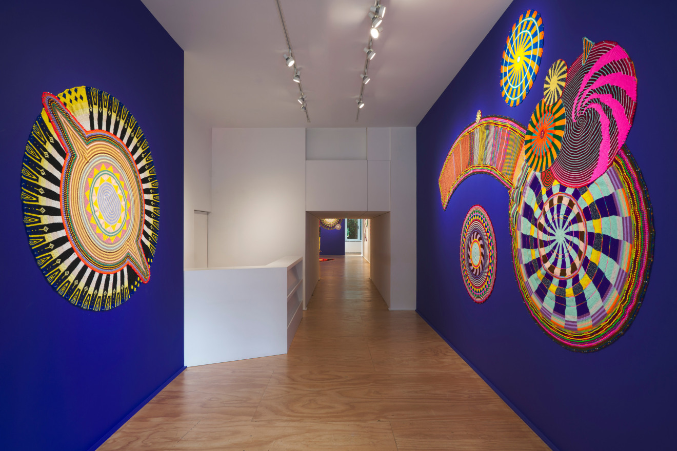 Installation view of Xenobia Bailey's exhibition at Venus Over Manhattan