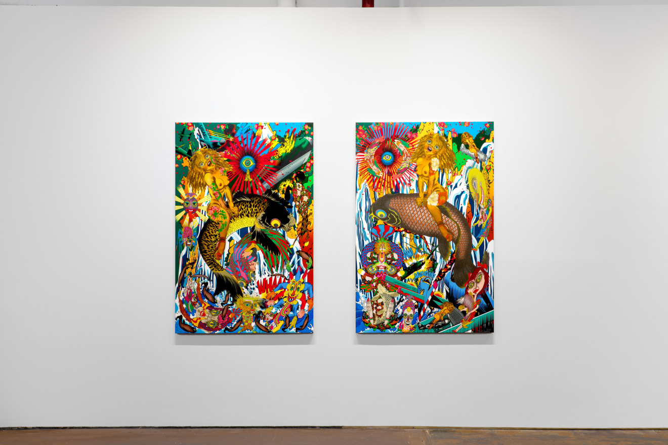 Installation view of Keiichi Tanaami: Manhattan Universe at Venus Over Manhattan, New York