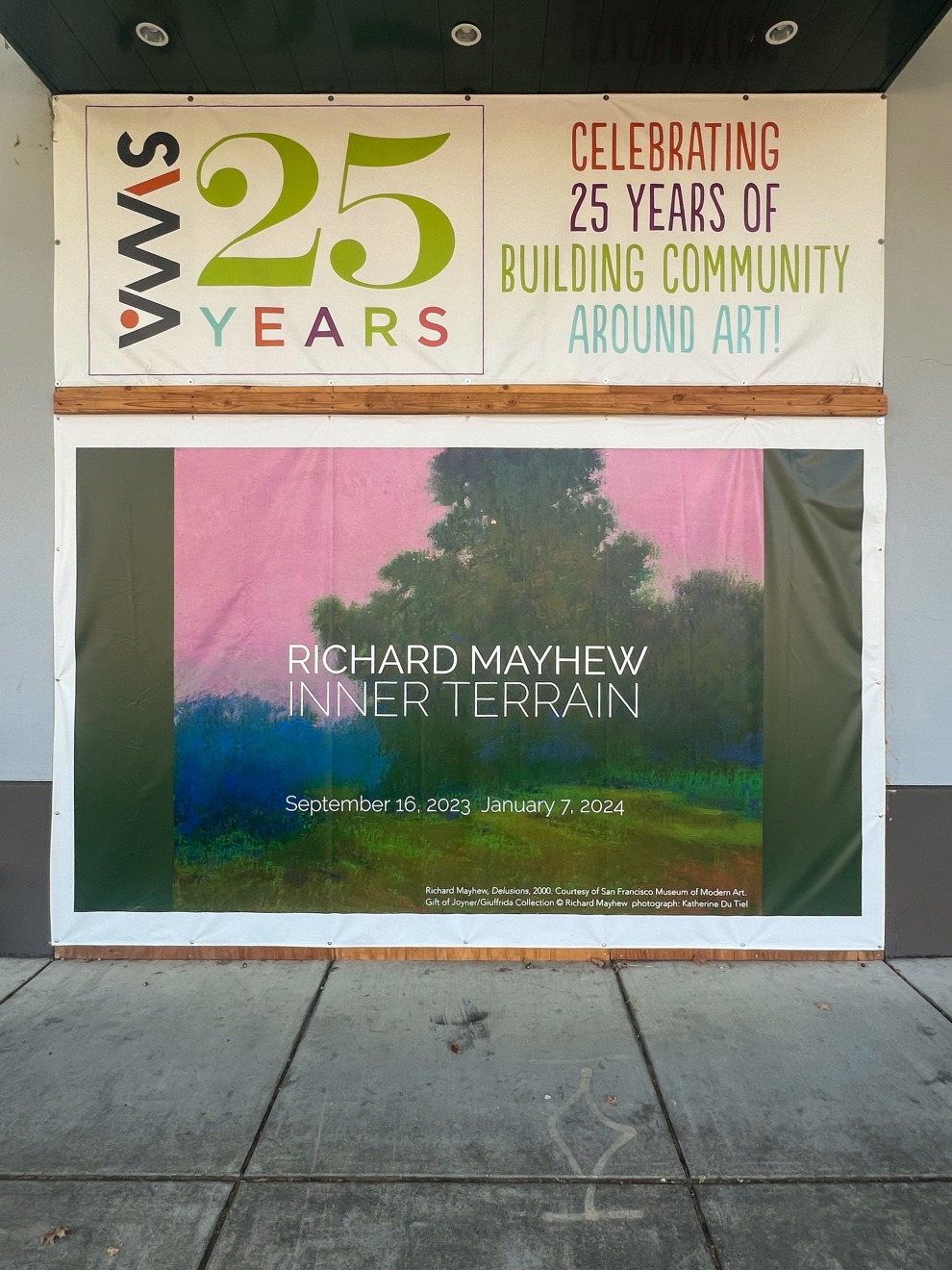 Installation view of Richard Mayhew: Inner Terrain, Sonoma Valley Museum of Art, 2023.