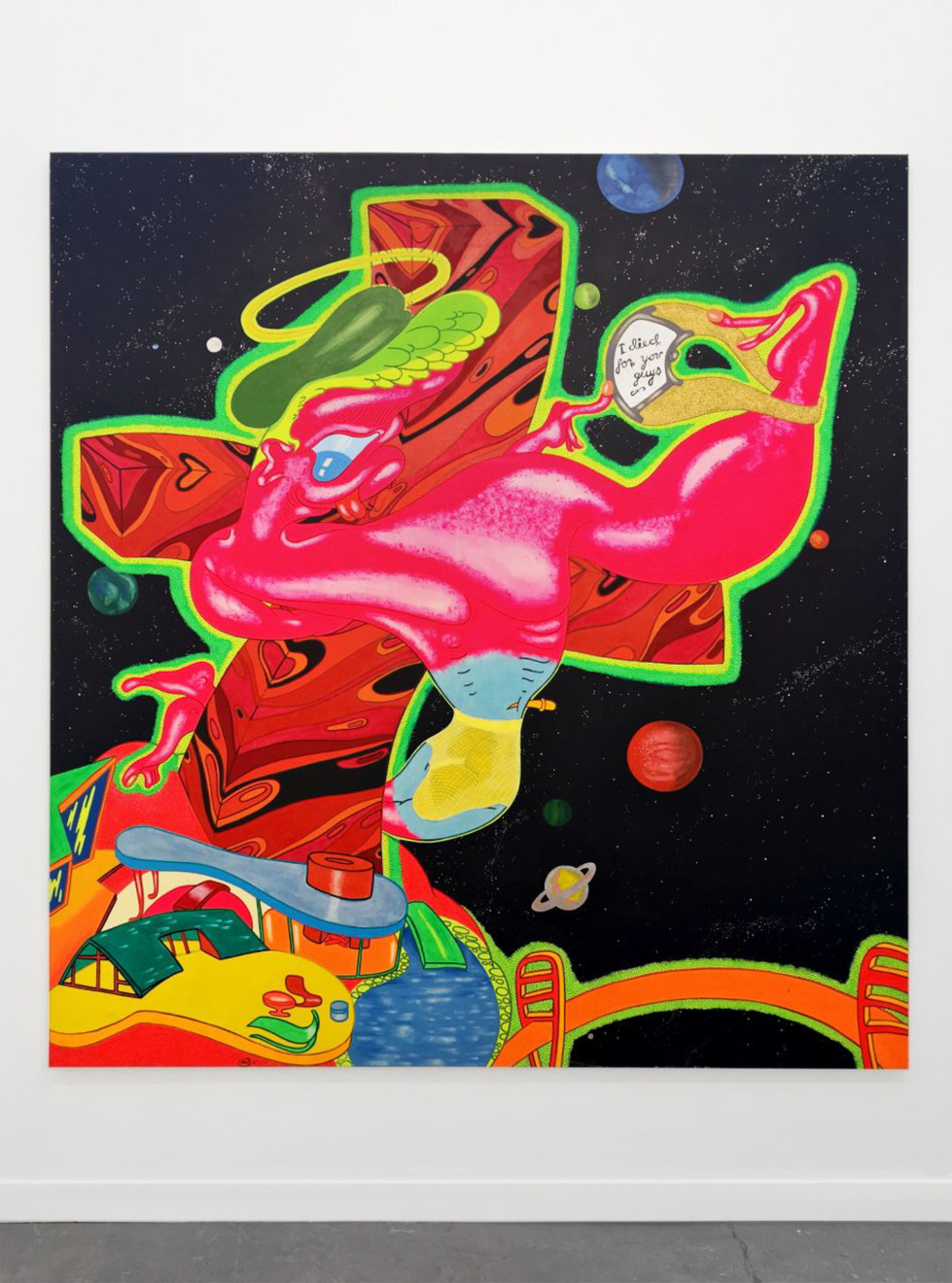 Installation view of Peter Saul: Important Early Works, at FIAC, Paris, 2017