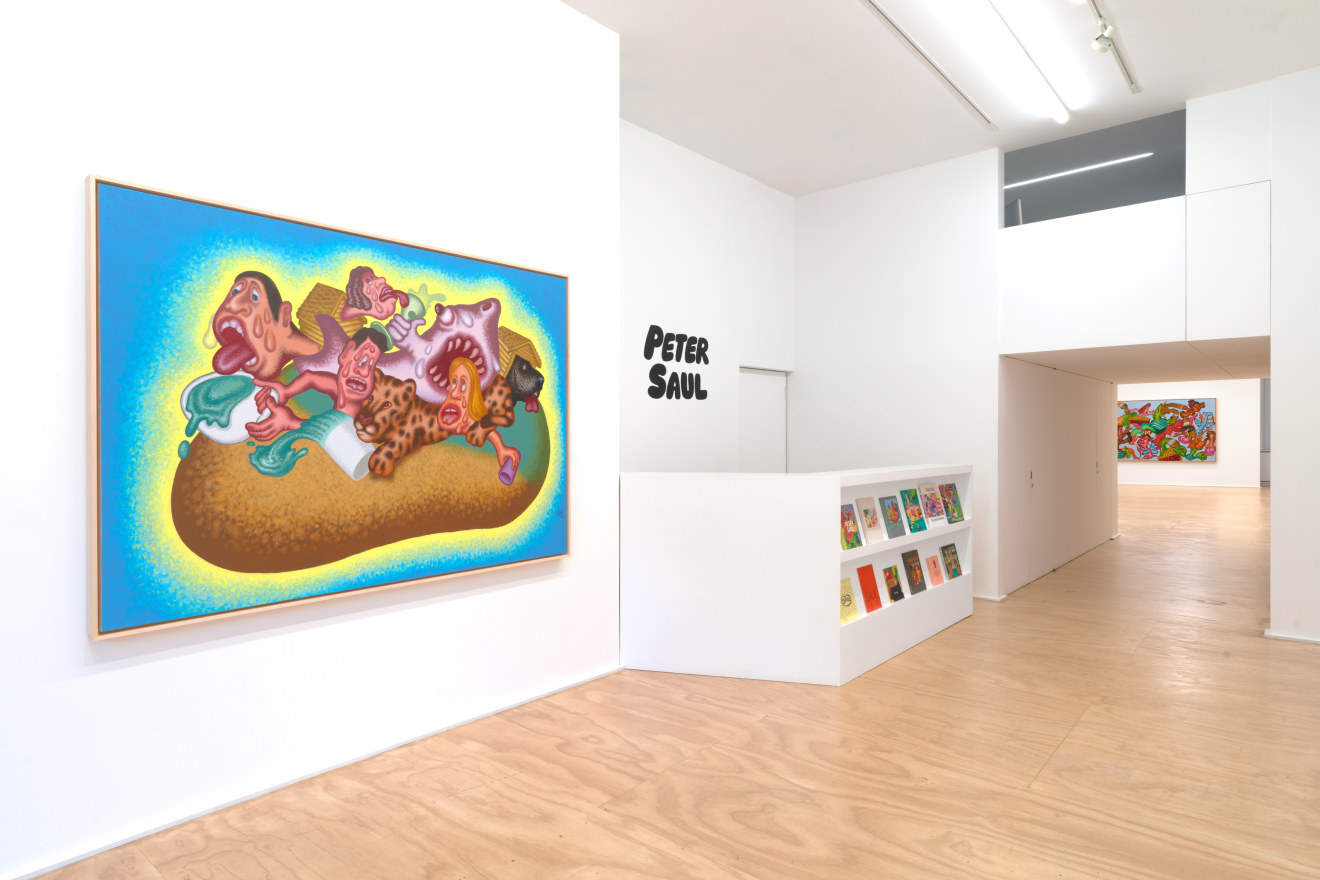 Installation view of Peter Saul at Venus Over Manhattan, New York, 2023