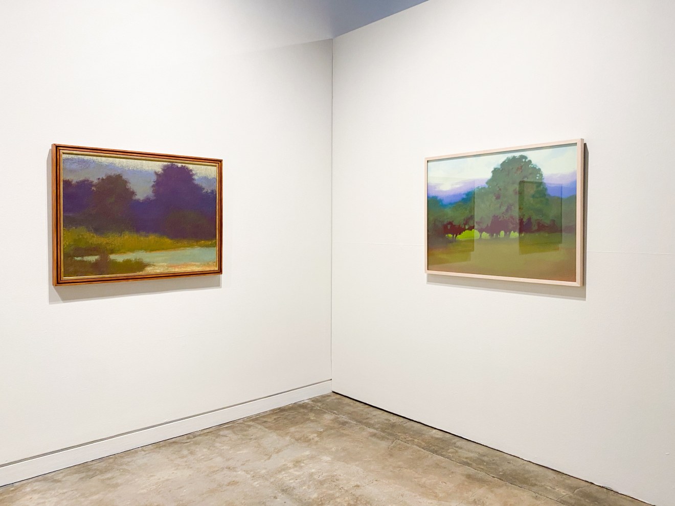 Installation view of Richard Mayhew: Inner Terrain, Sonoma Valley Museum of Art, 2023.