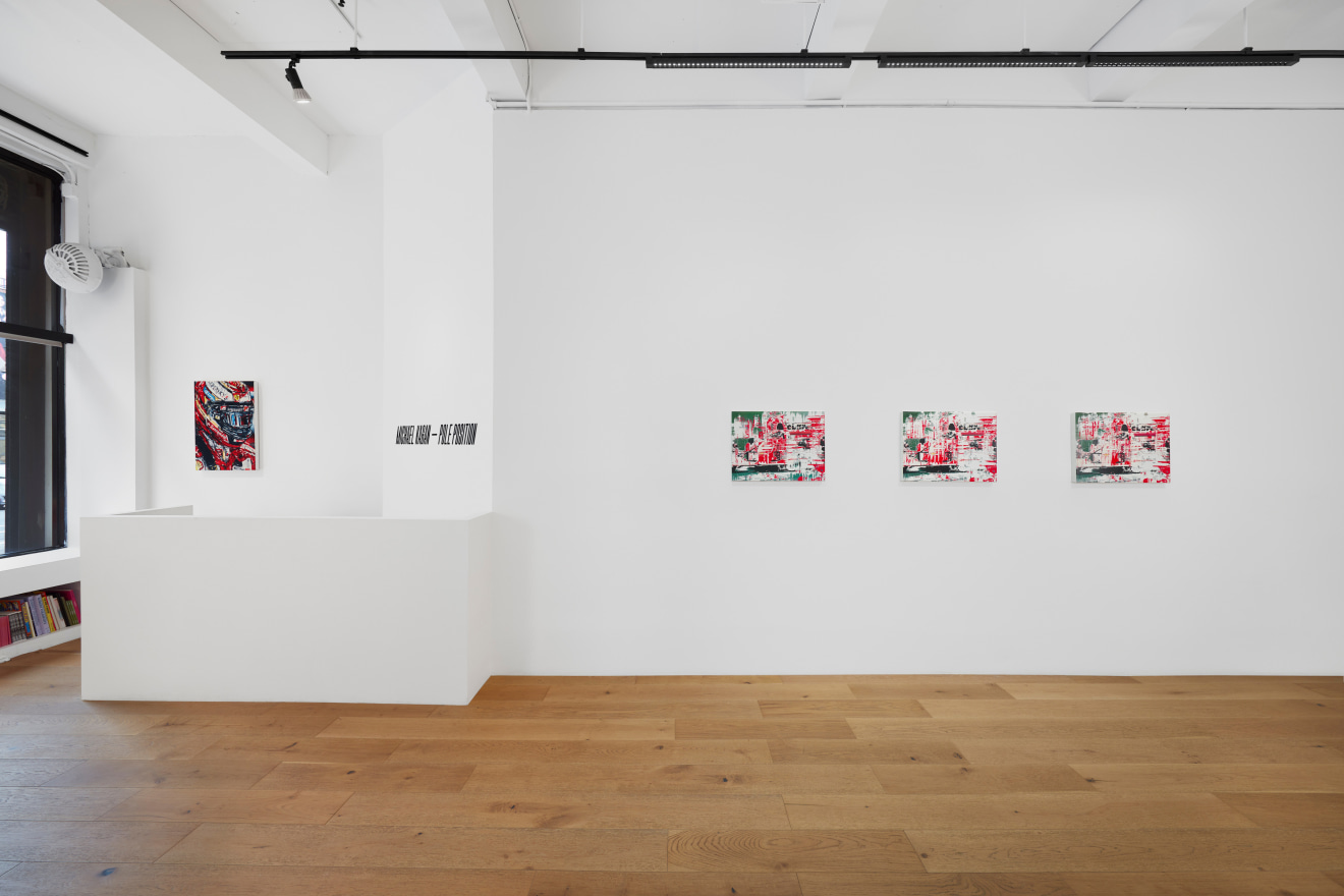 Installation view of Michael Kagan: Pole Position at Venus Over Manhattan, New York, 2023