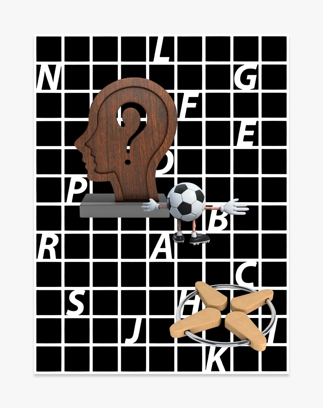 Asha Schechter Picture 050 (Artistic Sculpture of Thought, Trveit_03, Character Cartoon Football, Alphabet Pattern)