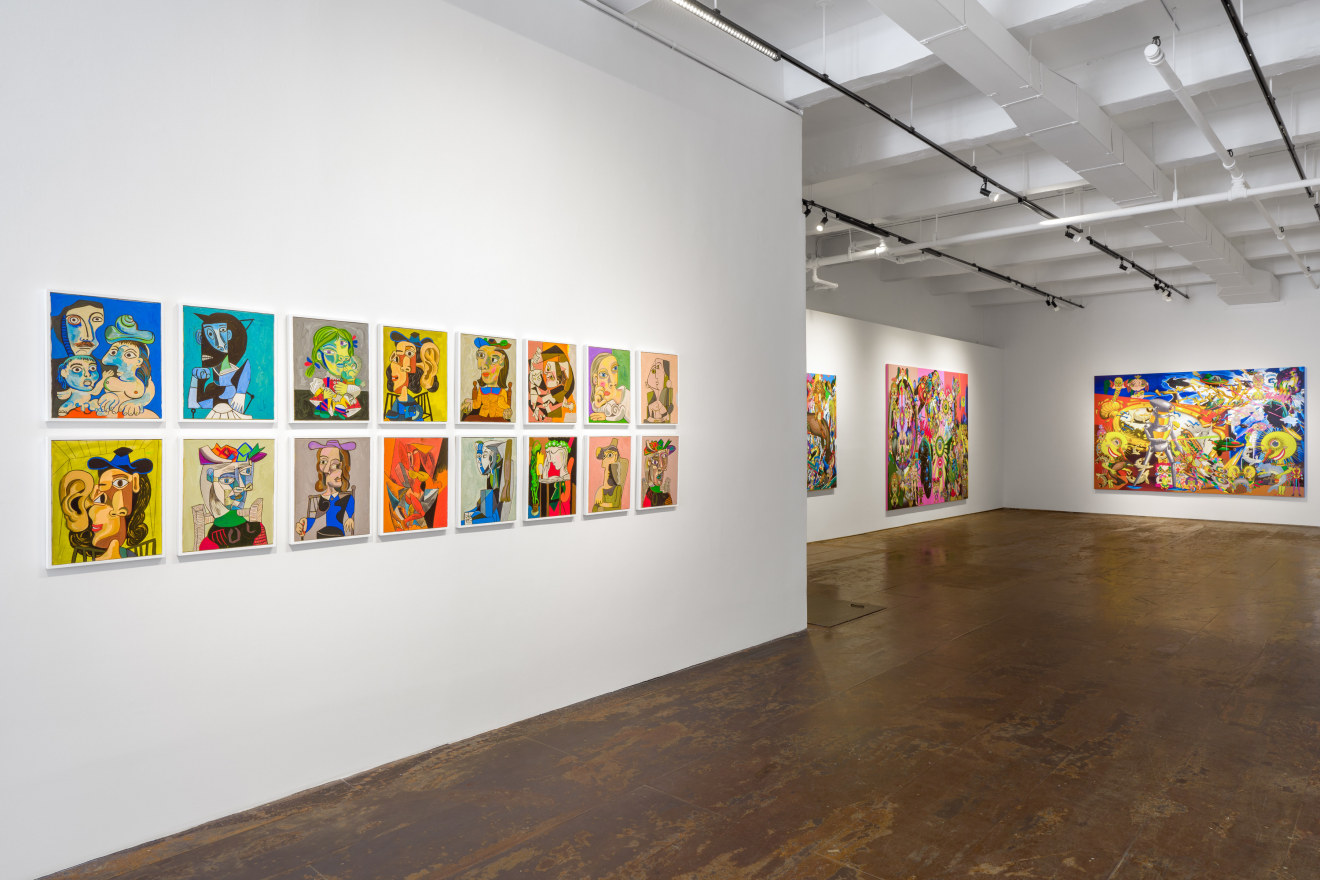 Installation view of Keiichi Tanaami: Manhattan Universe at Venus Over Manhattan, New York