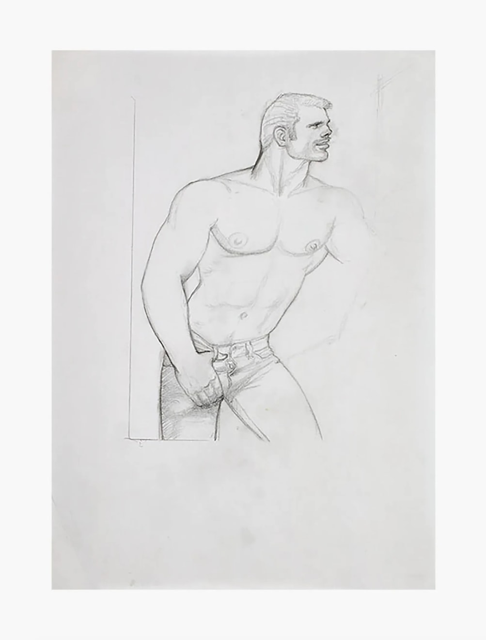 Tom of Finland,&nbsp;Untitled (Preparatory Drawing), 1981.&nbsp; Courtesy of Venus Over Manhattan