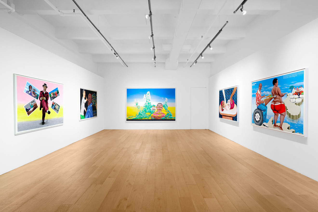 Installation view of Ch&eacute;ri Samba at Venus Over Manhattan, New York