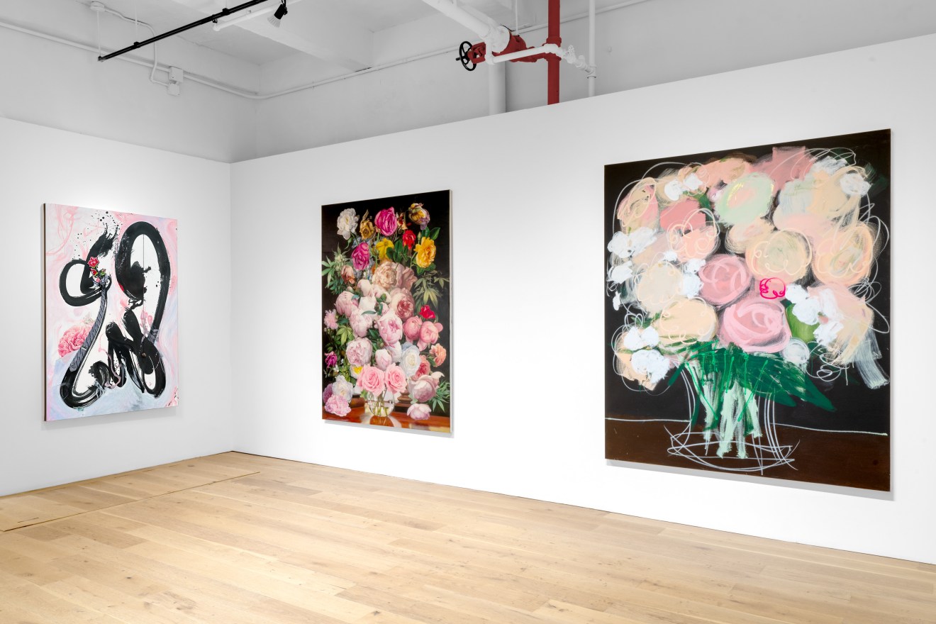 Installation view of This Too Shall Pass, curated by Racquel Chevremont, at Venus Over Manhattan, New York, 2023