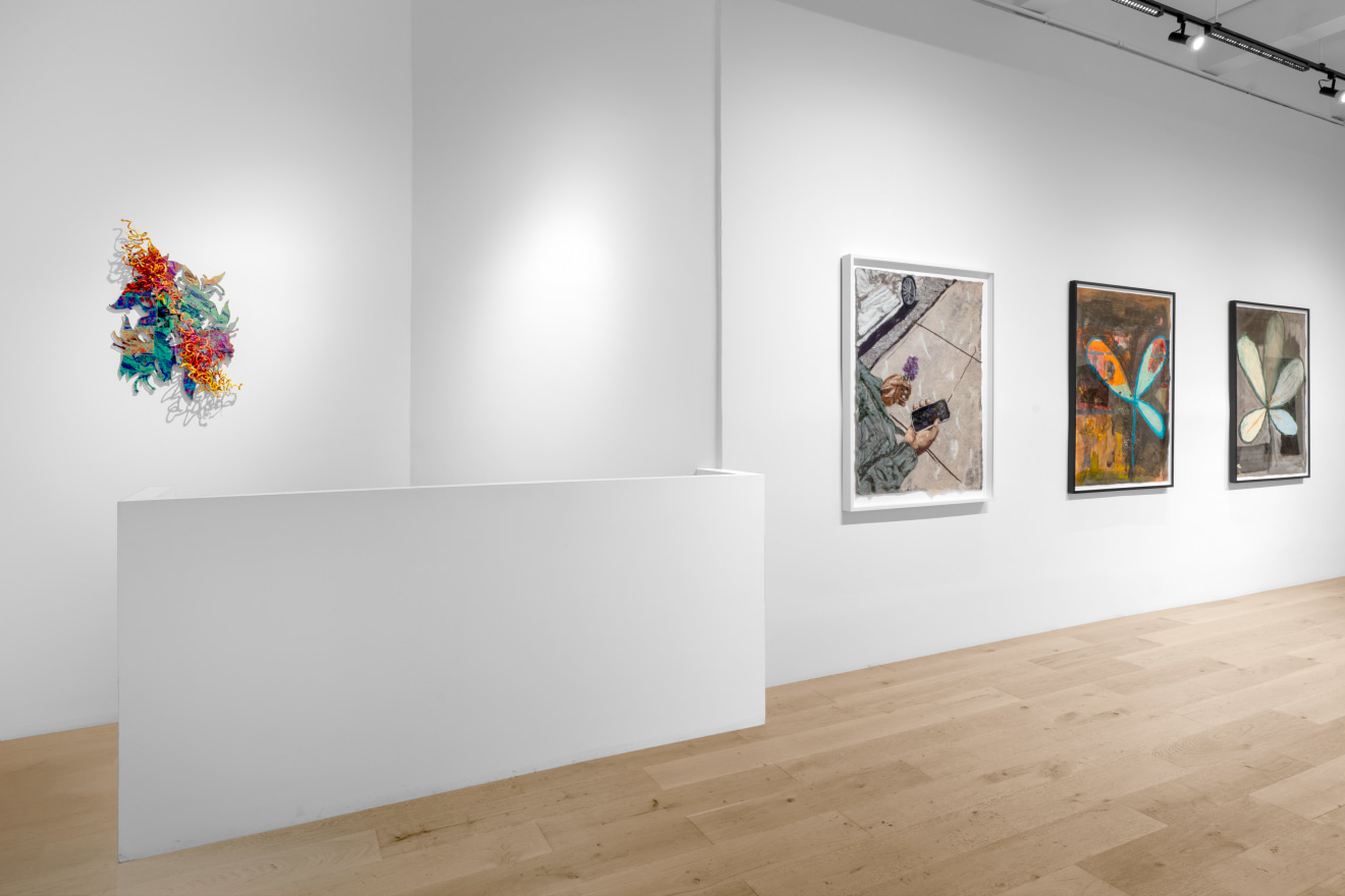 Installation view of This Too Shall Pass, curated by Racquel Chevremont, at Venus Over Manhattan, New York, 2023