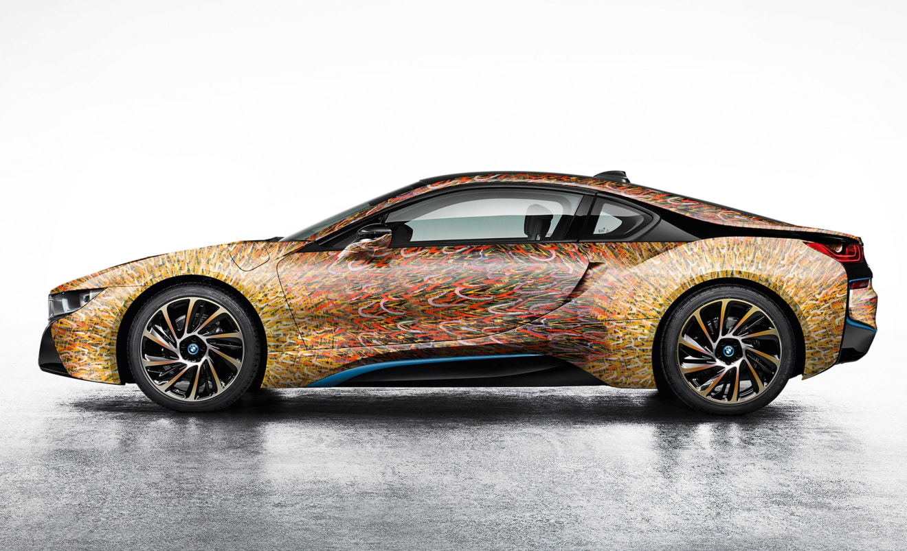 Garage Italia Customs BMW i8 painted with Giacomo Balla&rsquo;s Street Light, 2016