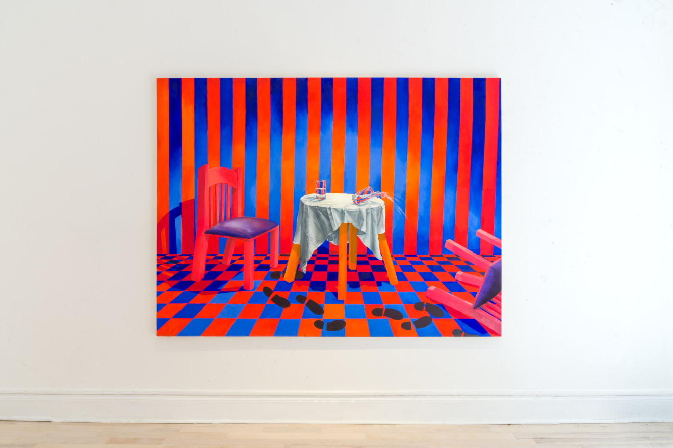 Installation view of Rachel Simon Marino: Foul Play at Venus Over Manhattan, New York 2022