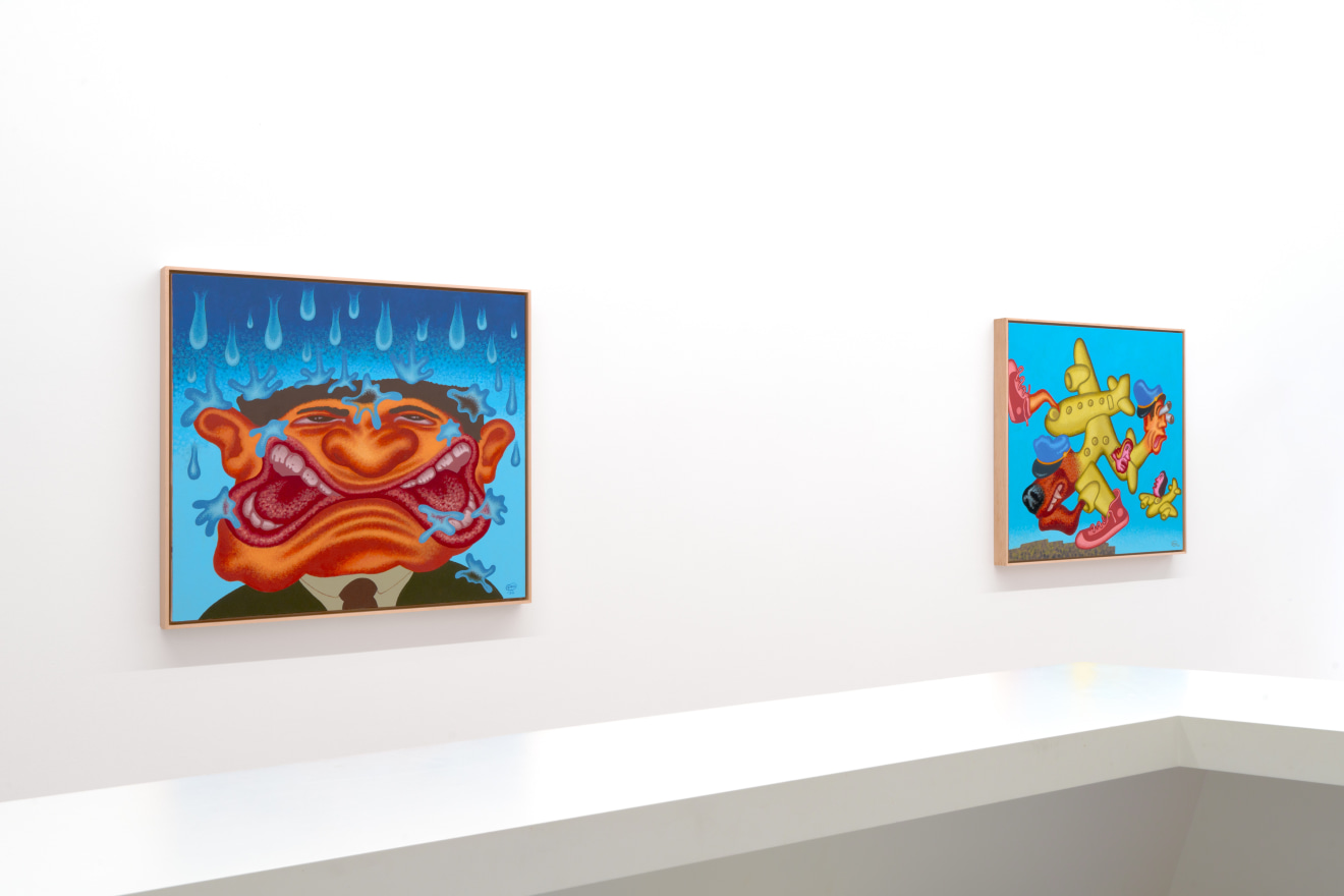 Installation view of Peter Saul at Venus Over Manhattan, New York, 2023