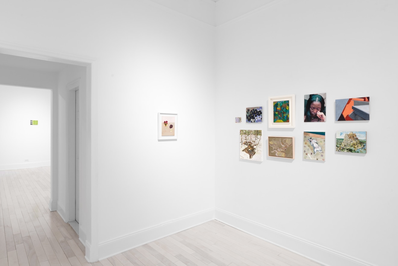 Installation view of Small Paintings at Venus Over Manhattan New York in 2022