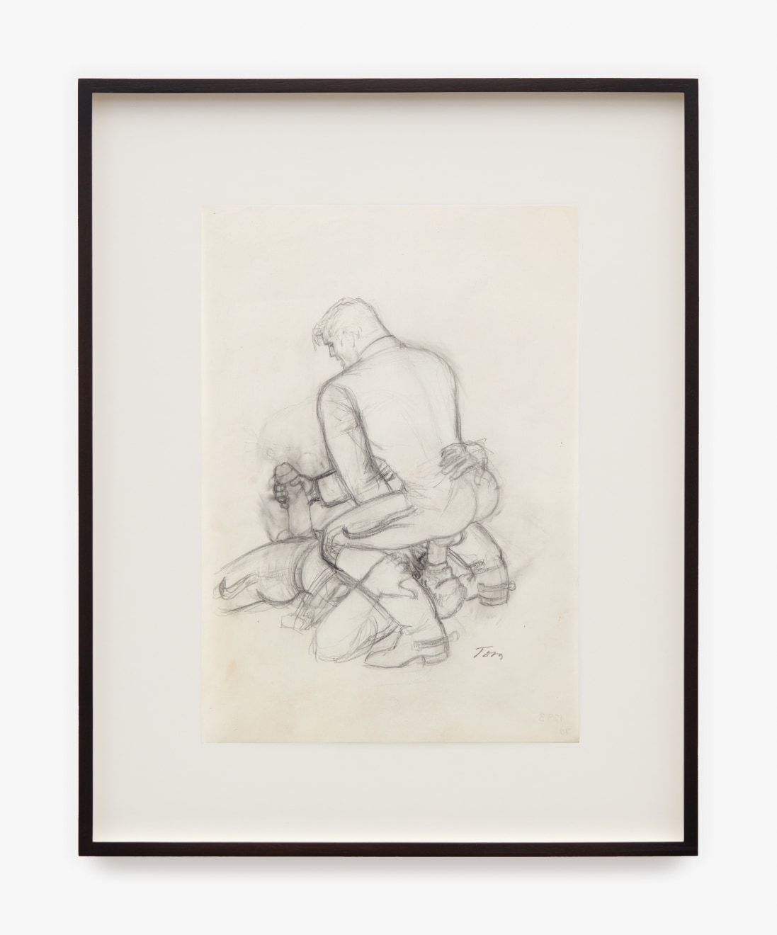 Work on paper by Tom of Finland titled Untitled (Preparatory Drawing) from 1973