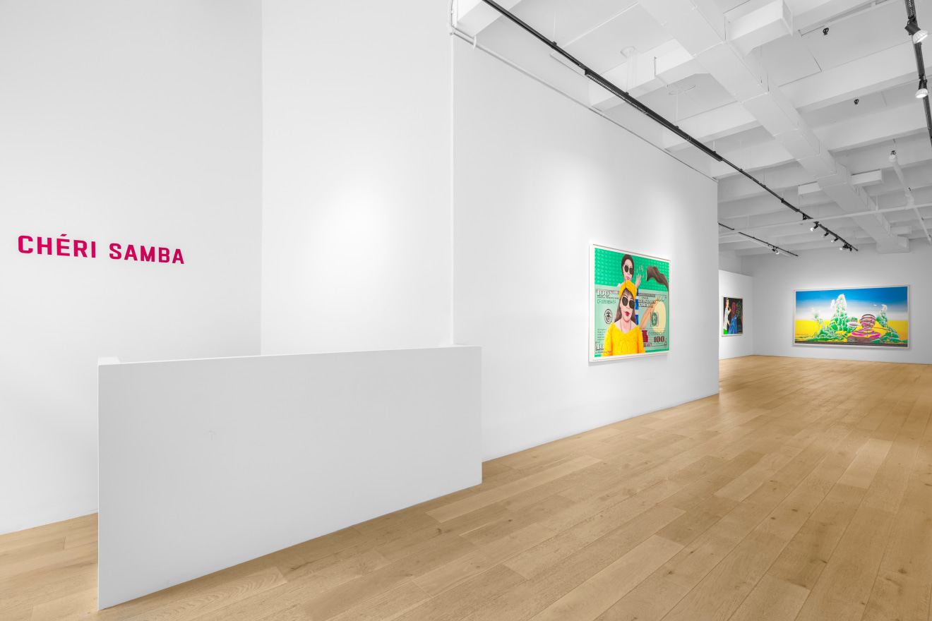 Installation view of Ch&eacute;ri Samba at Venus Over Manhattan, New York