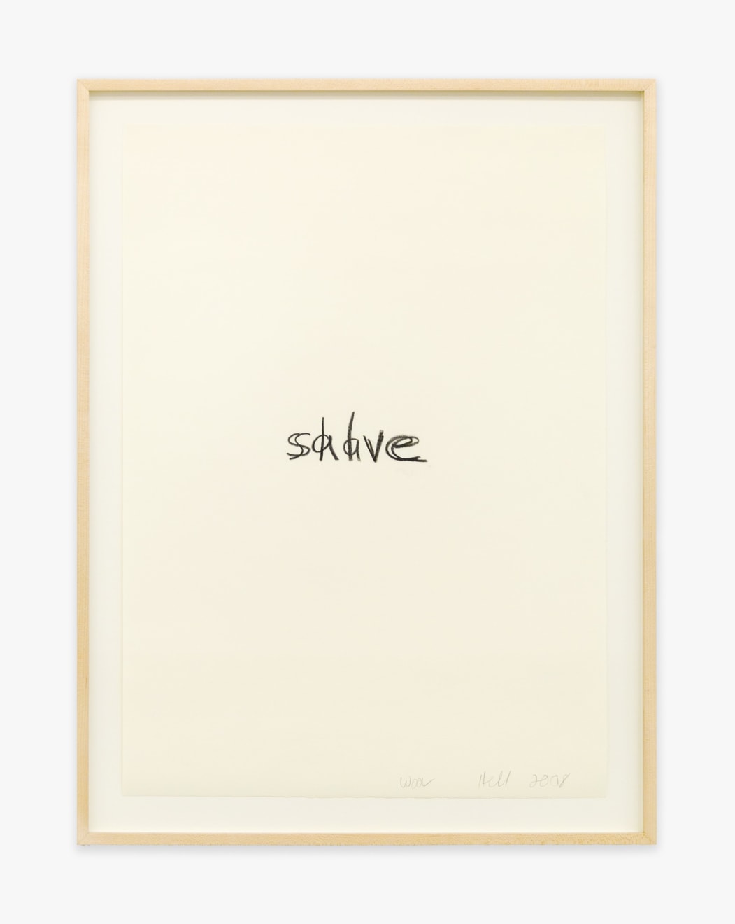 Richard Hell + Christopher Wool Slave/Salve, 2008