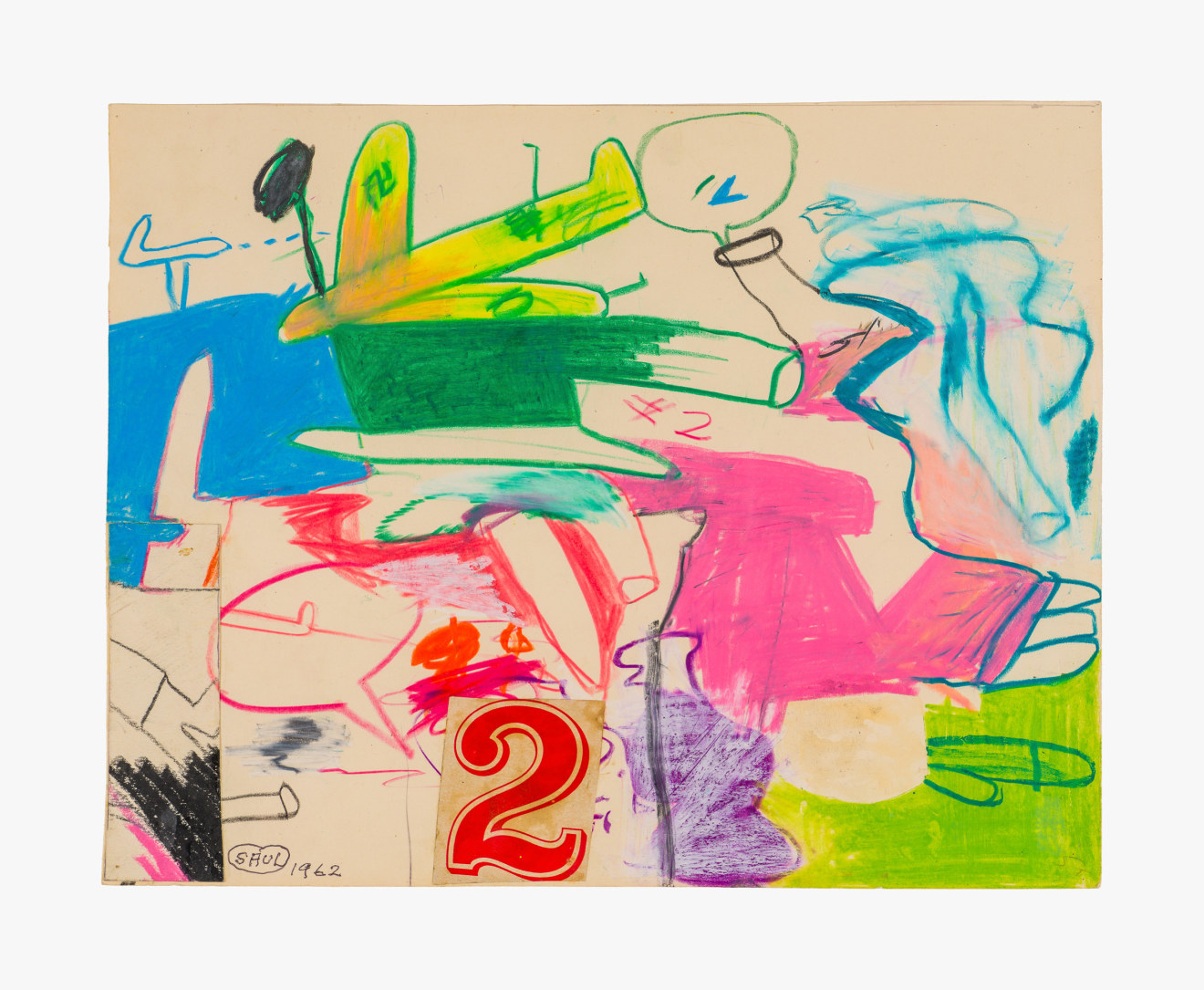 Work on paper by Peter Saul titled Untitled from 1962