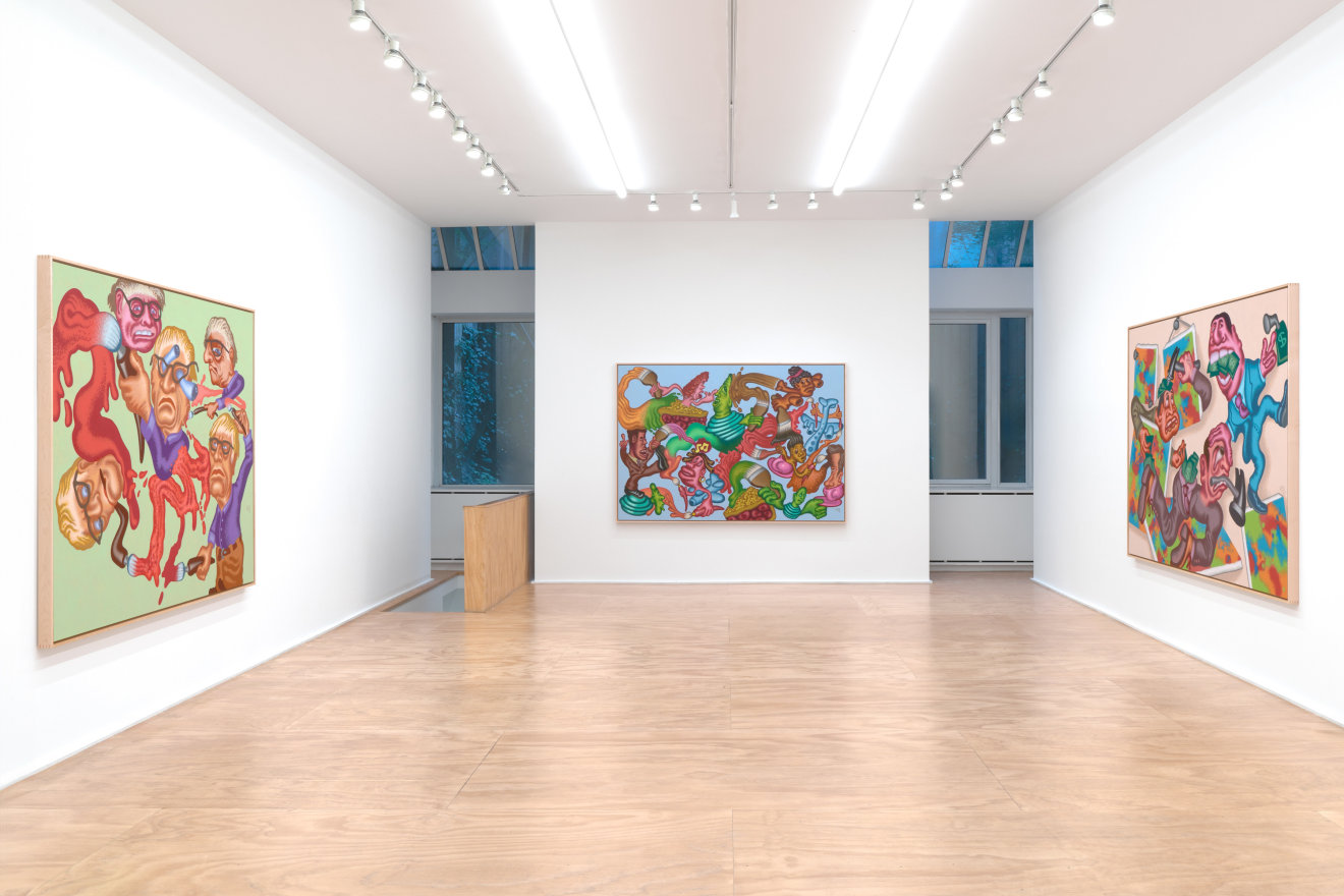 Installation view of Peter Saul at Venus Over Manhattan, New York, 2023