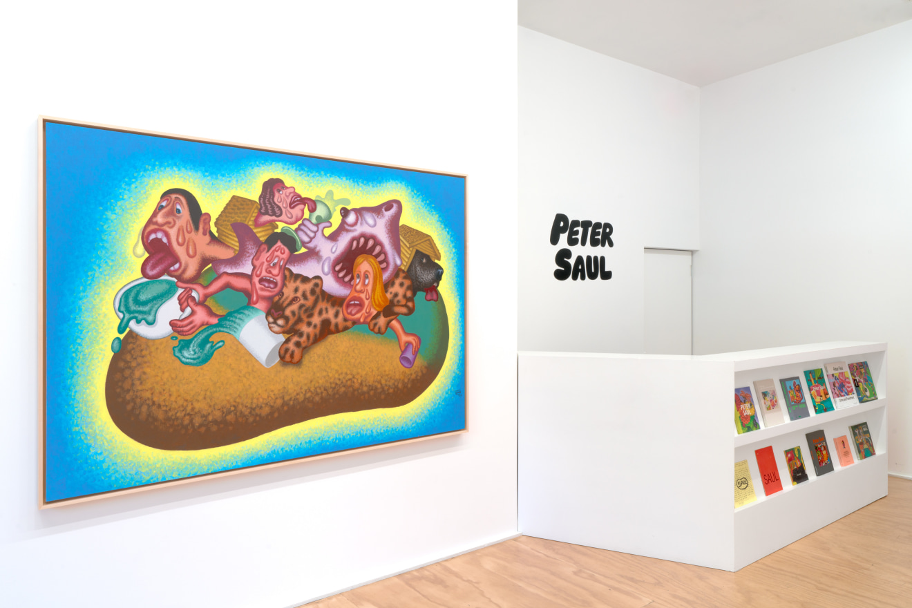 Installation view of Peter Saul at Venus Over Manhattan, New York, 2023