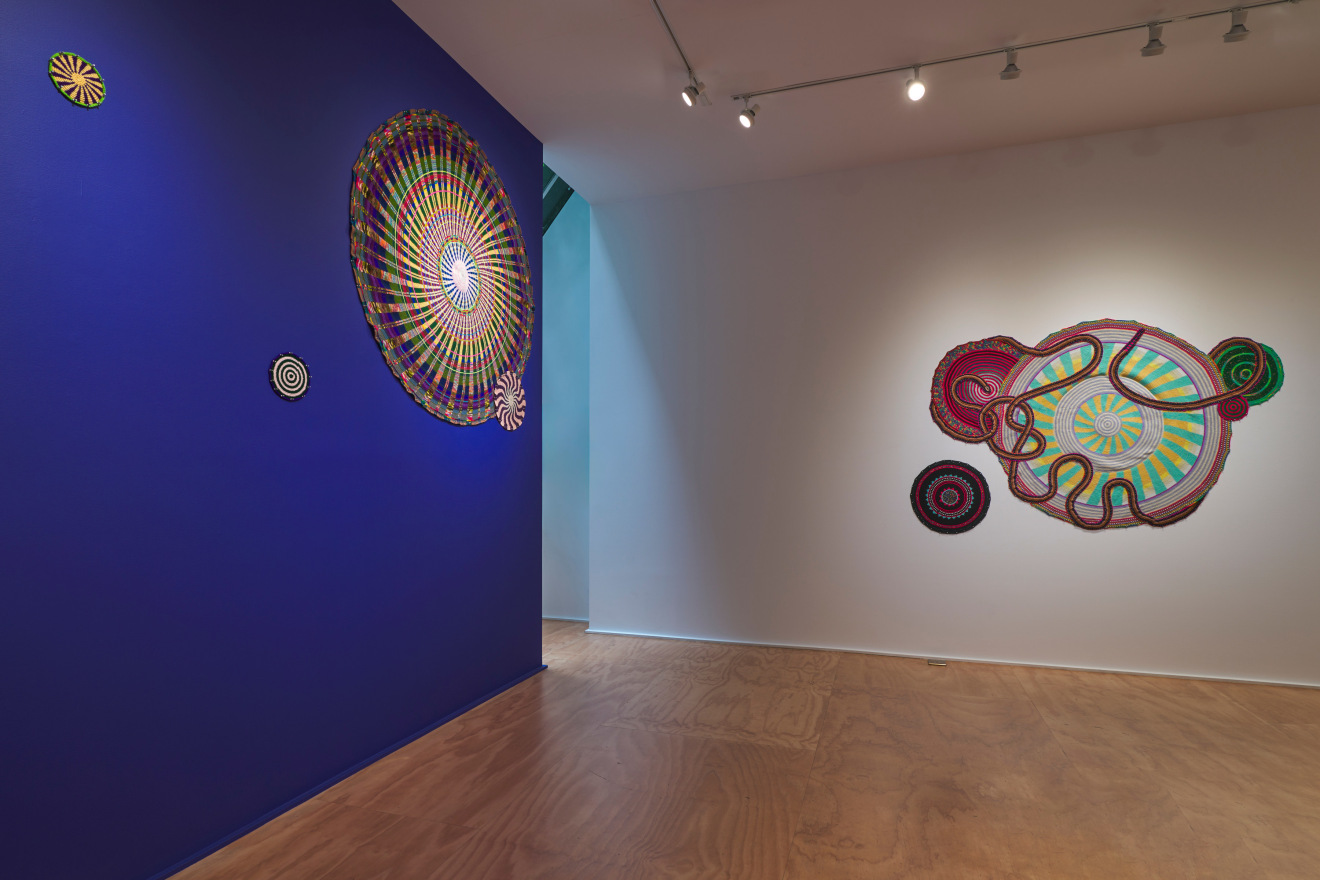 Installation view of Xenobia Bailey's exhibition at Venus Over Manhattan