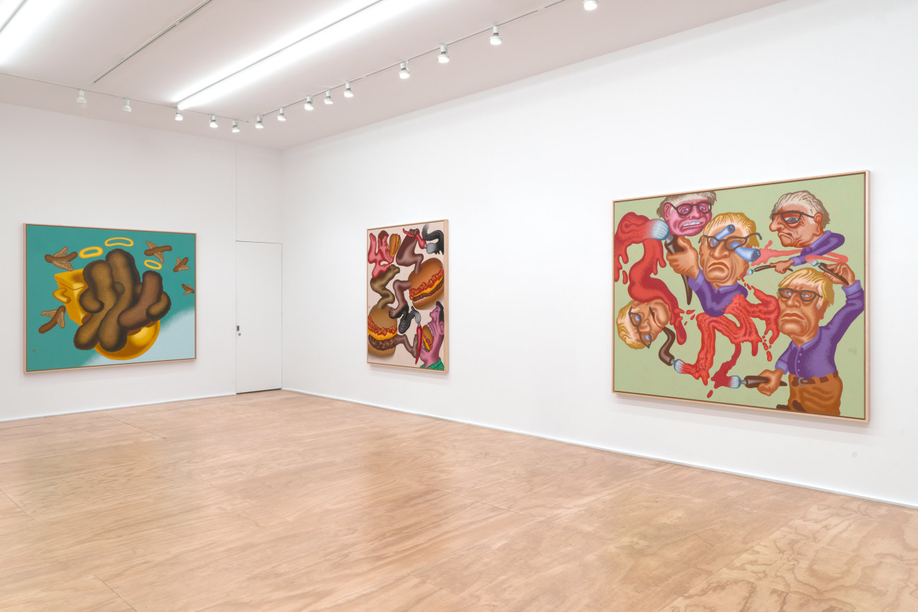 Installation view of Peter Saul at Venus Over Manhattan, New York, 2023