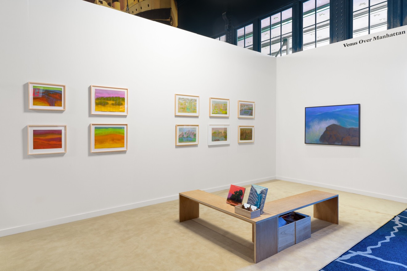 Installation view of Joseph Elmer Yoakum and Richard Mayhew at Independent 20th Century