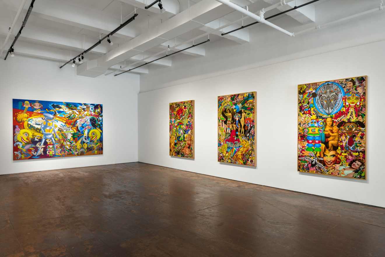 Installation view of Keiichi Tanaami: Manhattan Universe at Venus Over Manhattan, New York