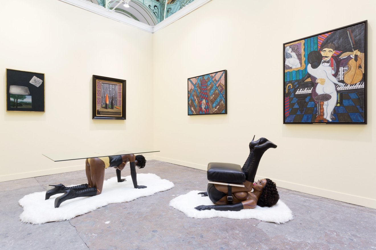 Installation view of William Copley and His Mentor, Ren&eacute; Magritte, FIAC, Paris, 2016