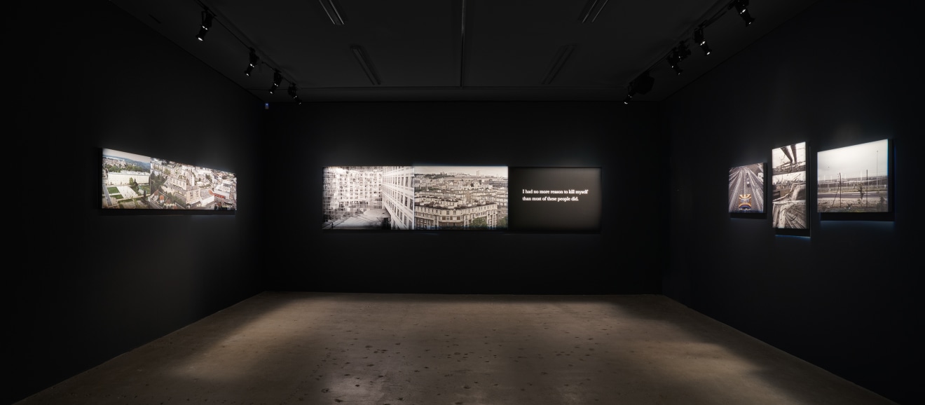 Installation view of Michel Houellebecq: French Bashing, New York, Venus Over Manhattan, 2017