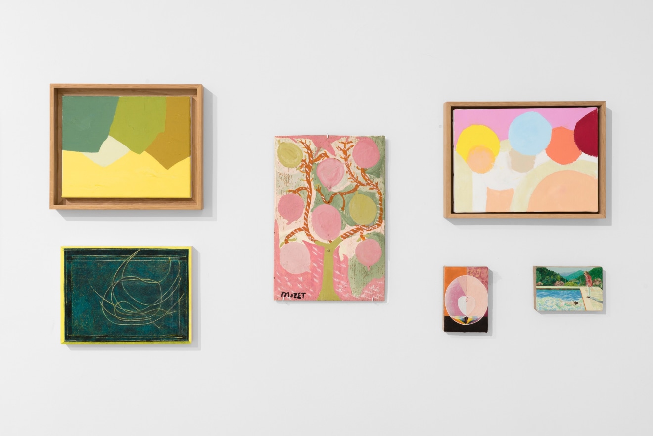 Installation view of Small Paintings at Venus Over Manhattan New York in 2022