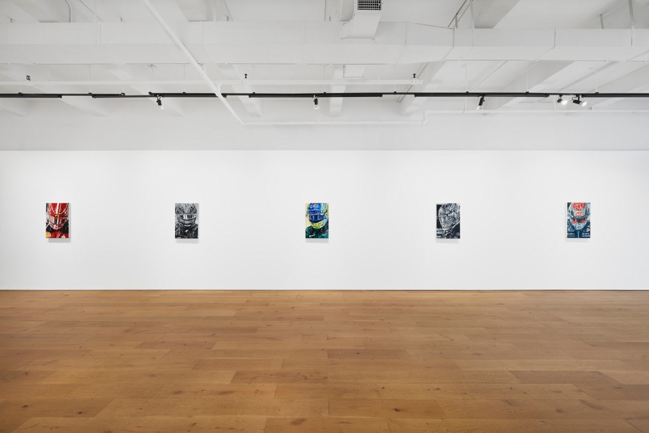 Installation view of Michael Kagan: Pole Position at Venus Over Manhattan, New York, 2023