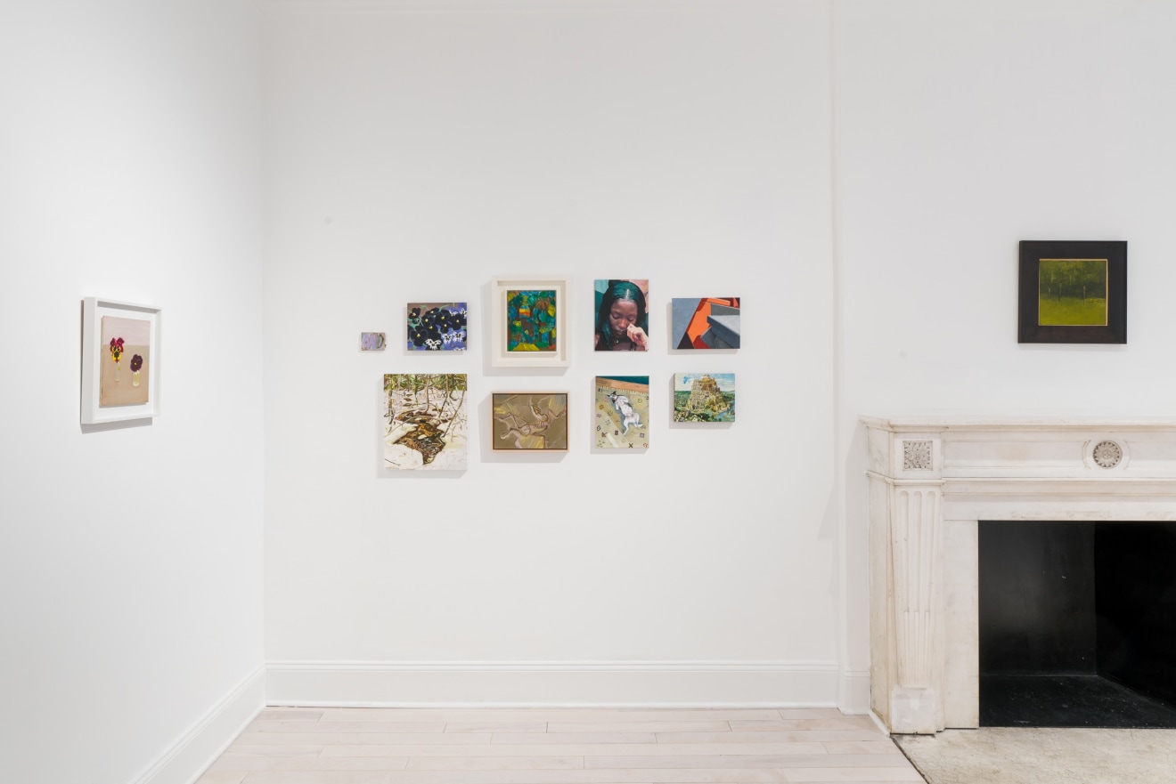 Installation view of Small Paintings at Venus Over Manhattan New York in 2022