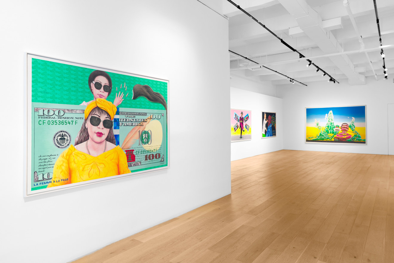 Installation view of Ch&eacute;ri Samba at Venus Over Manhattan, New York