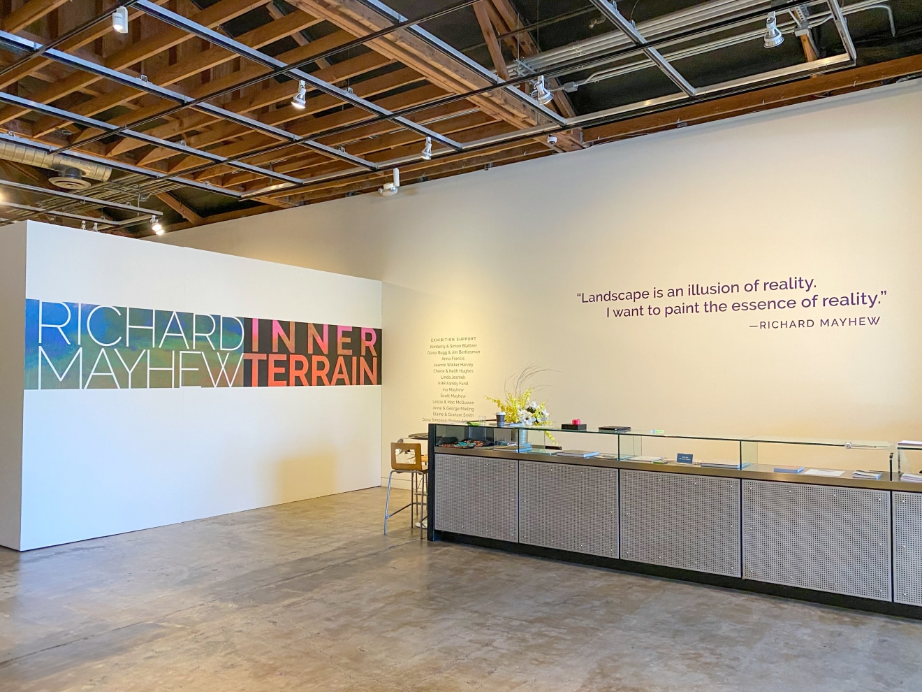 Installation view of Richard Mayhew: Inner Terrain, Sonoma Valley Museum of Art, 2023.