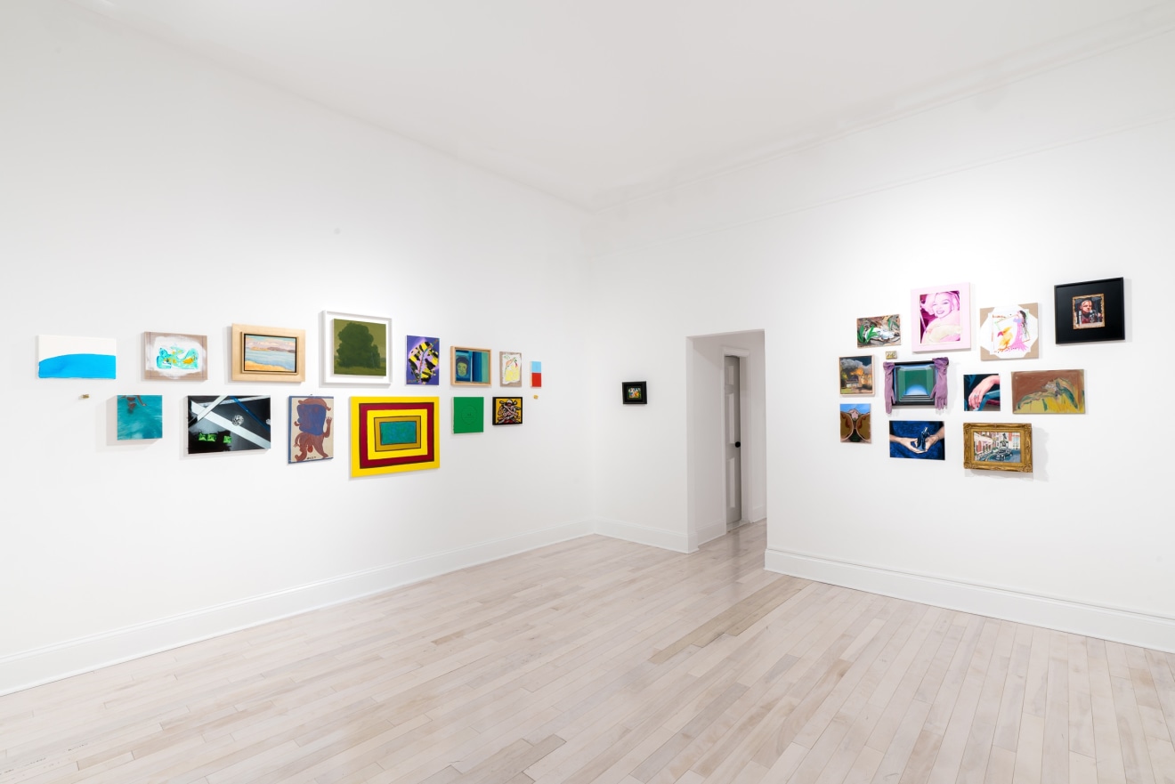 Installation view of Small Paintings at Venus Over Manhattan New York in 2022