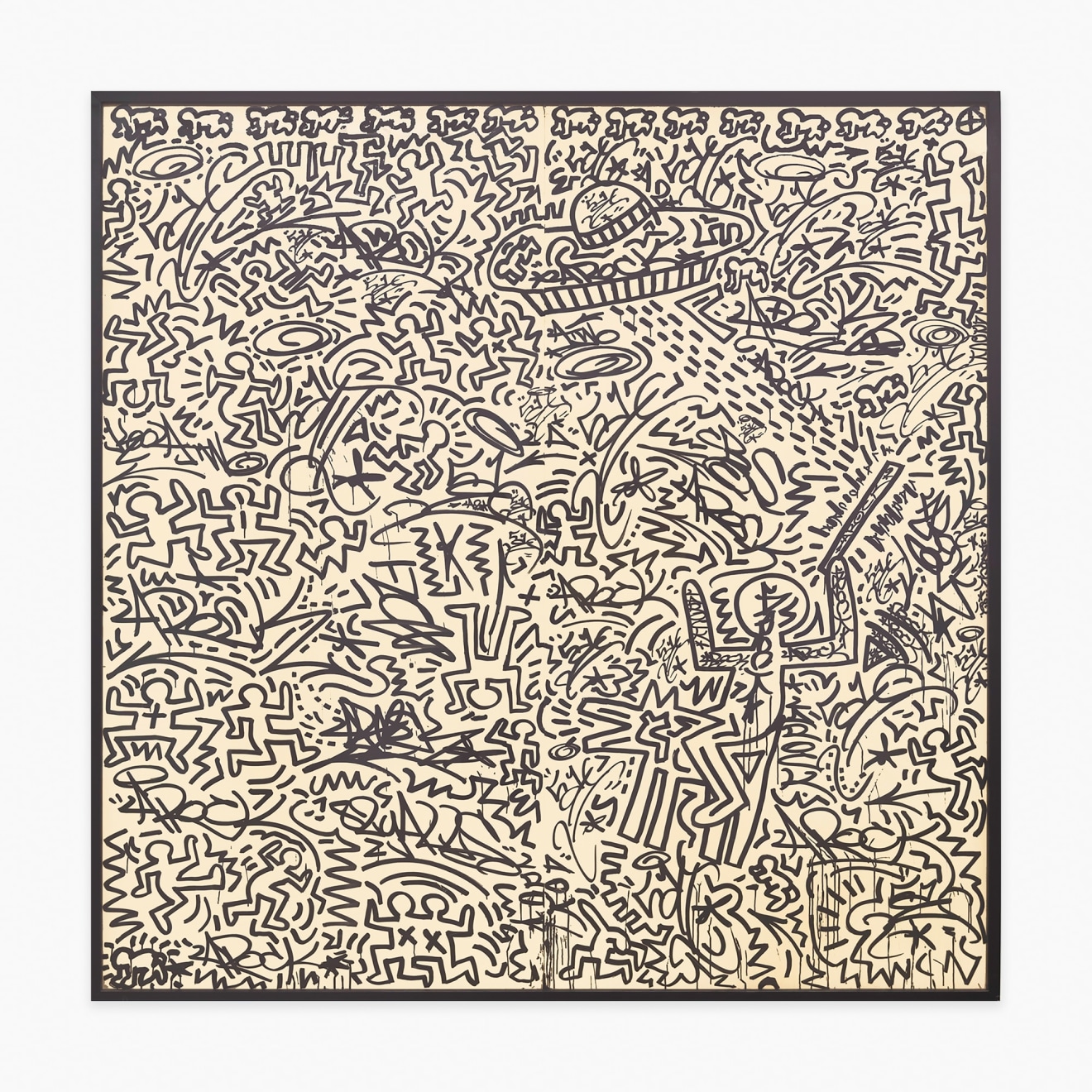 Keith Haring + LA II Untitled (two panel mural), 1982