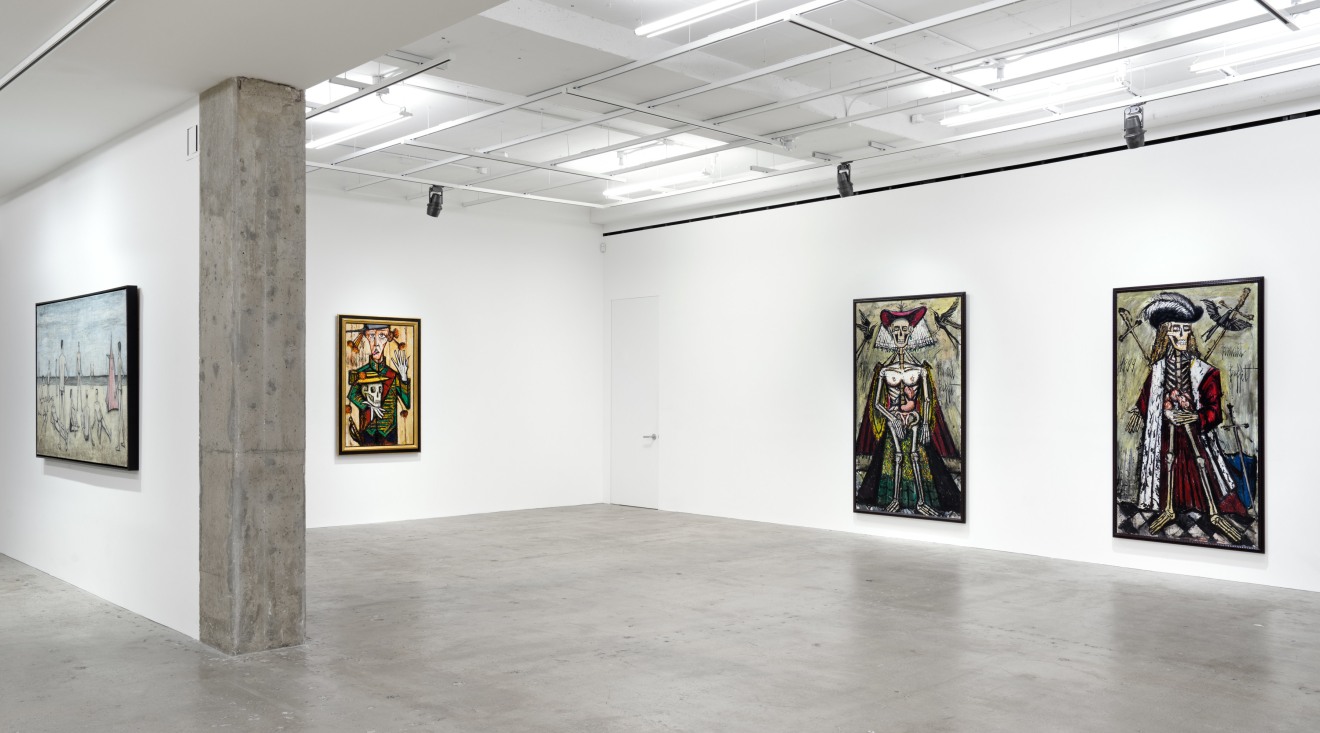 Installation view of Bernard Buffet: Paintings from 1956 to 1999, New York, Venus Over Manhattan, 2017