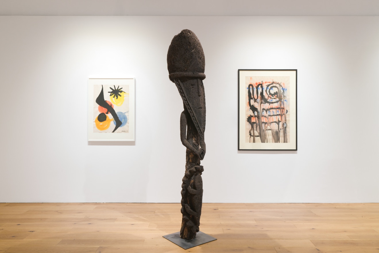 Installation view of Vanuatu Totems &amp; Calder Gouaches, Venus Over Manhattan, New York, 2023