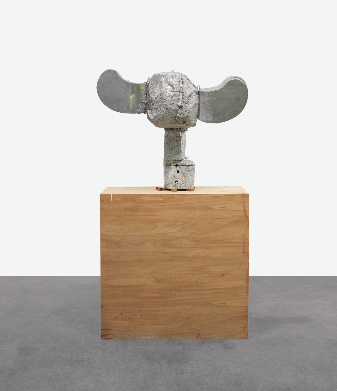 Block Head, 2013, Aluminum and wood