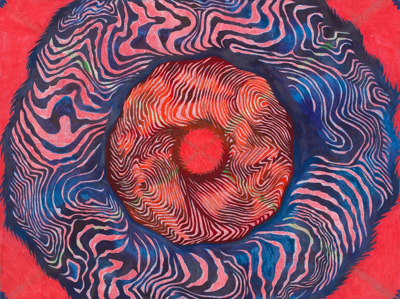 Torus, 2012, Egg tempera on linen mounted to board