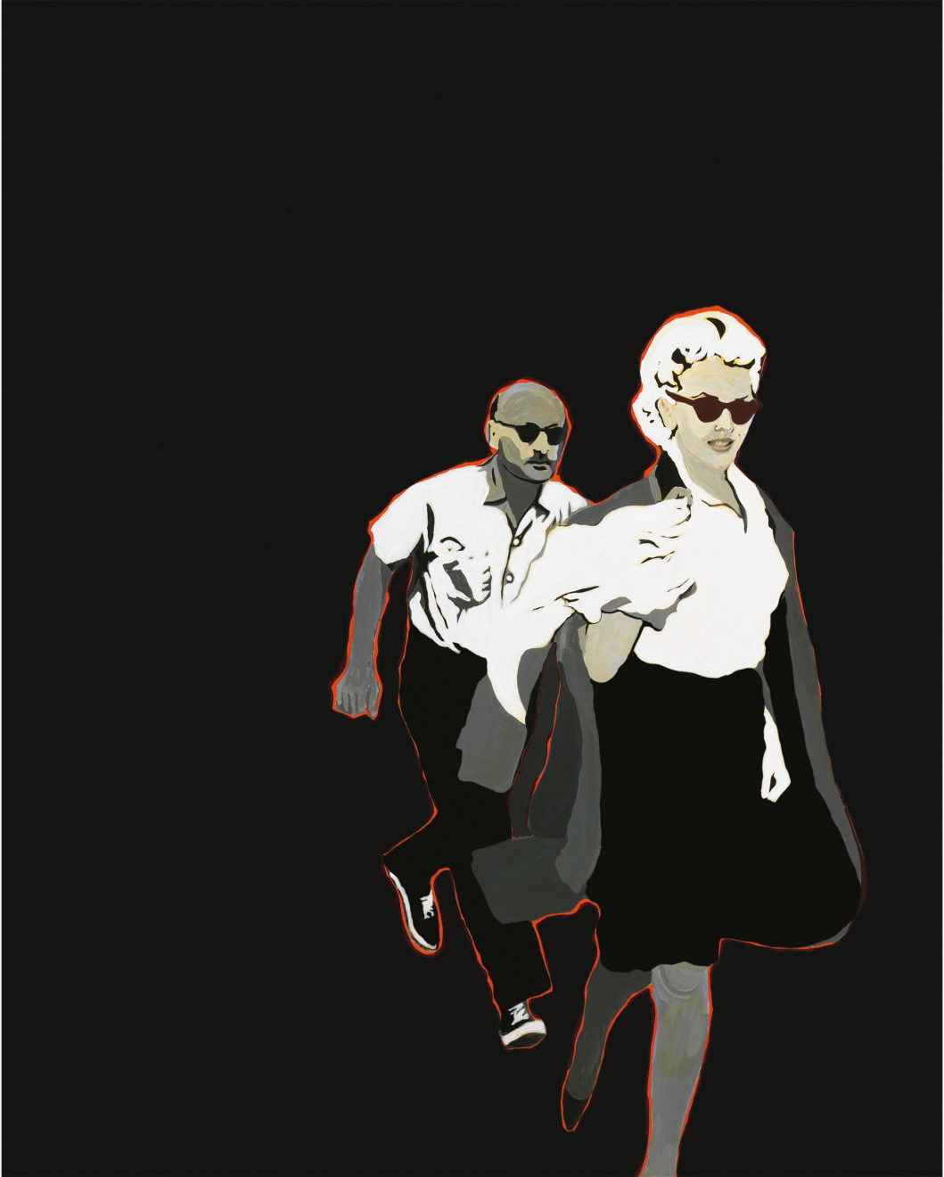 Rosalyn Drexler, Marilyn Pursued by Death, 1963