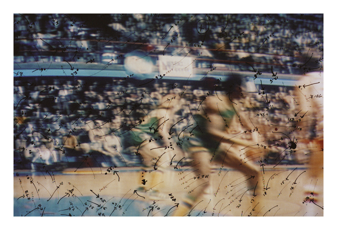 Video Drawings: Basketball, 1975, Chromogenic print