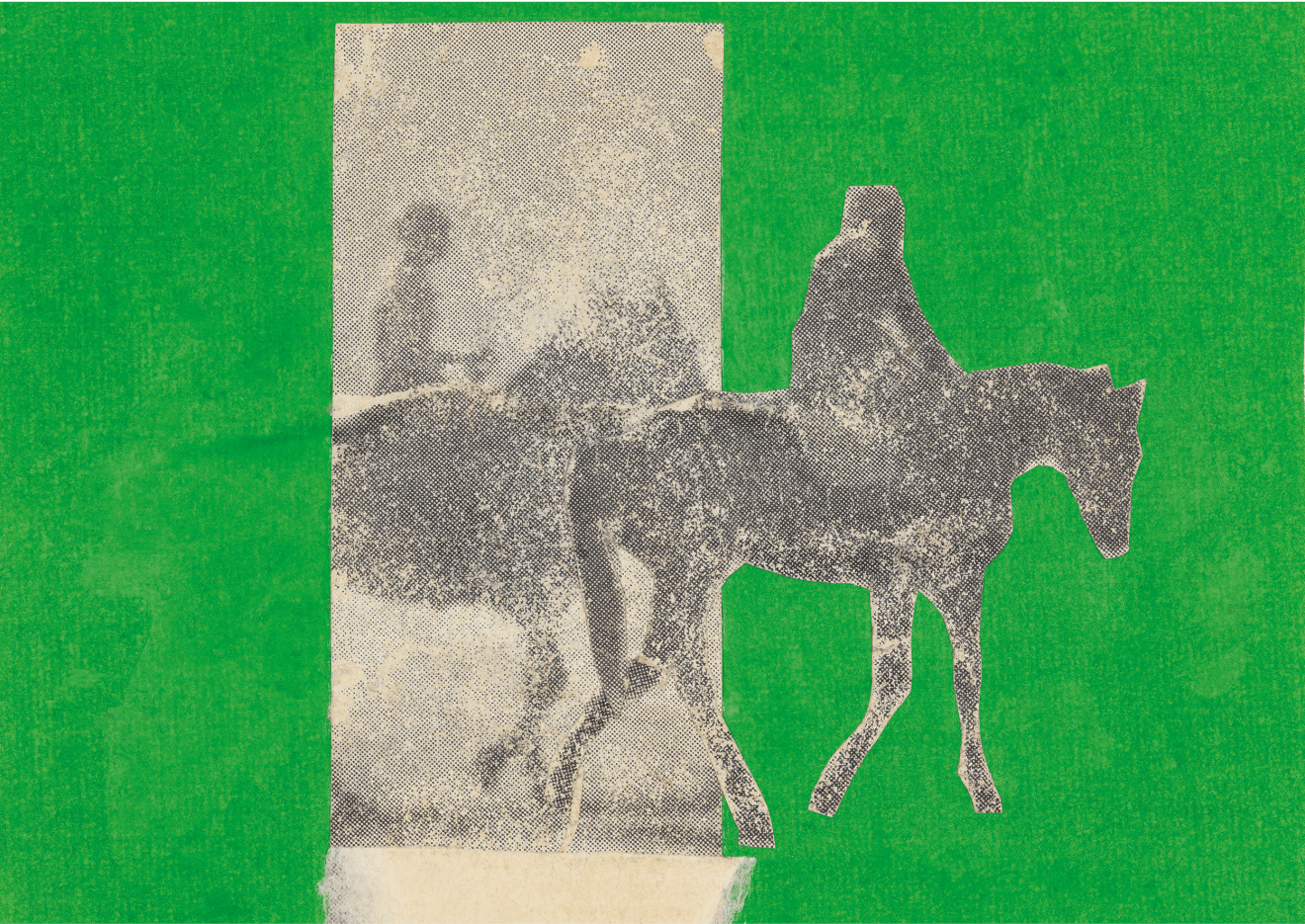 Saddled, 1960, Paper collage