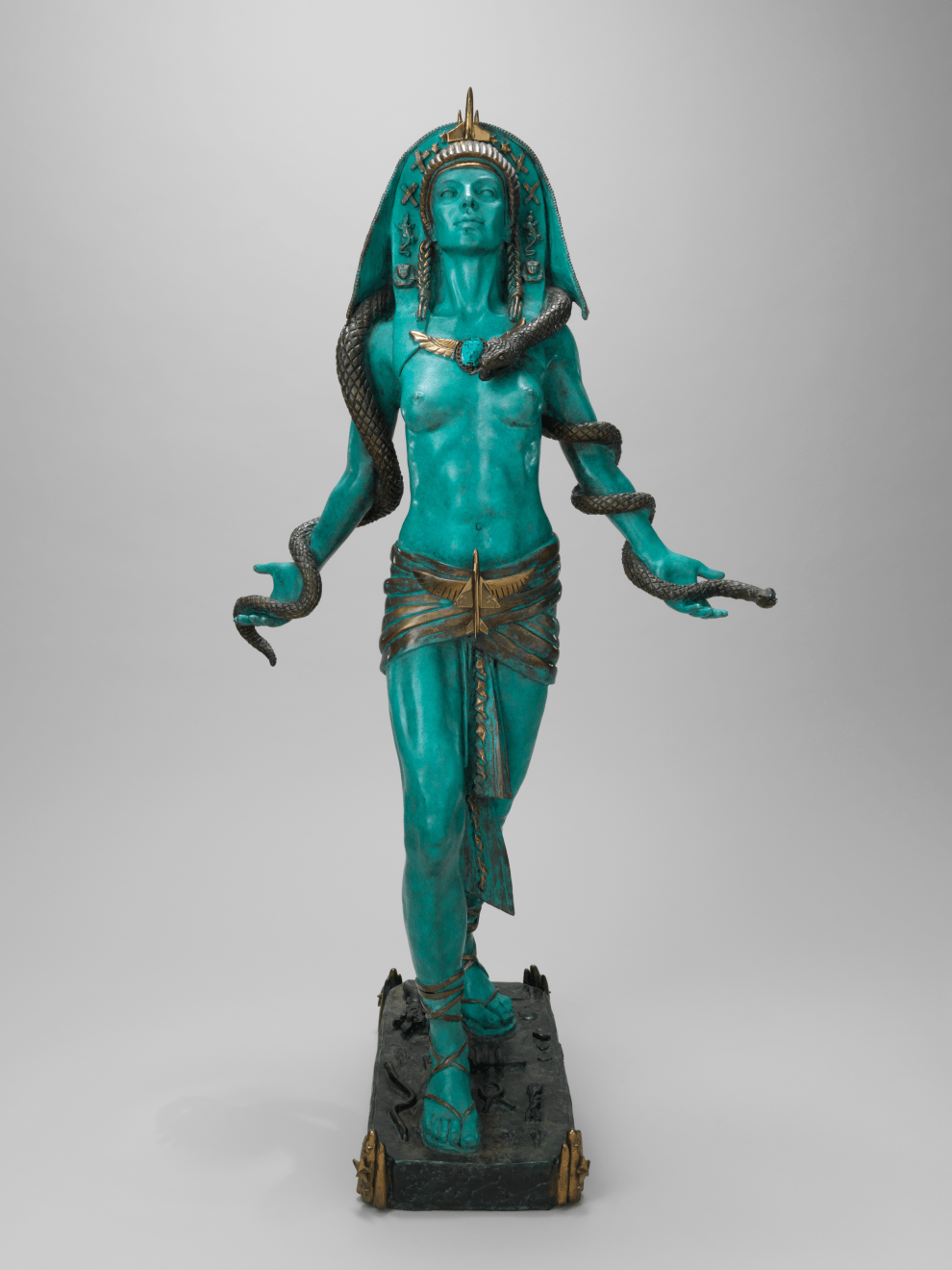 Egyptian Rocket Goddess, 1990, Patinated and gilded bronze